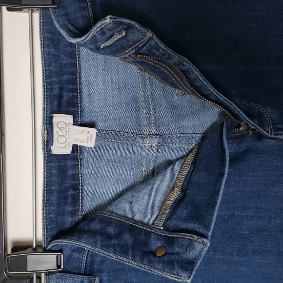 Logo by Lori Goldstein cropped bootcut jeans, medium wash, women's size 20W - Picture 4 of 10